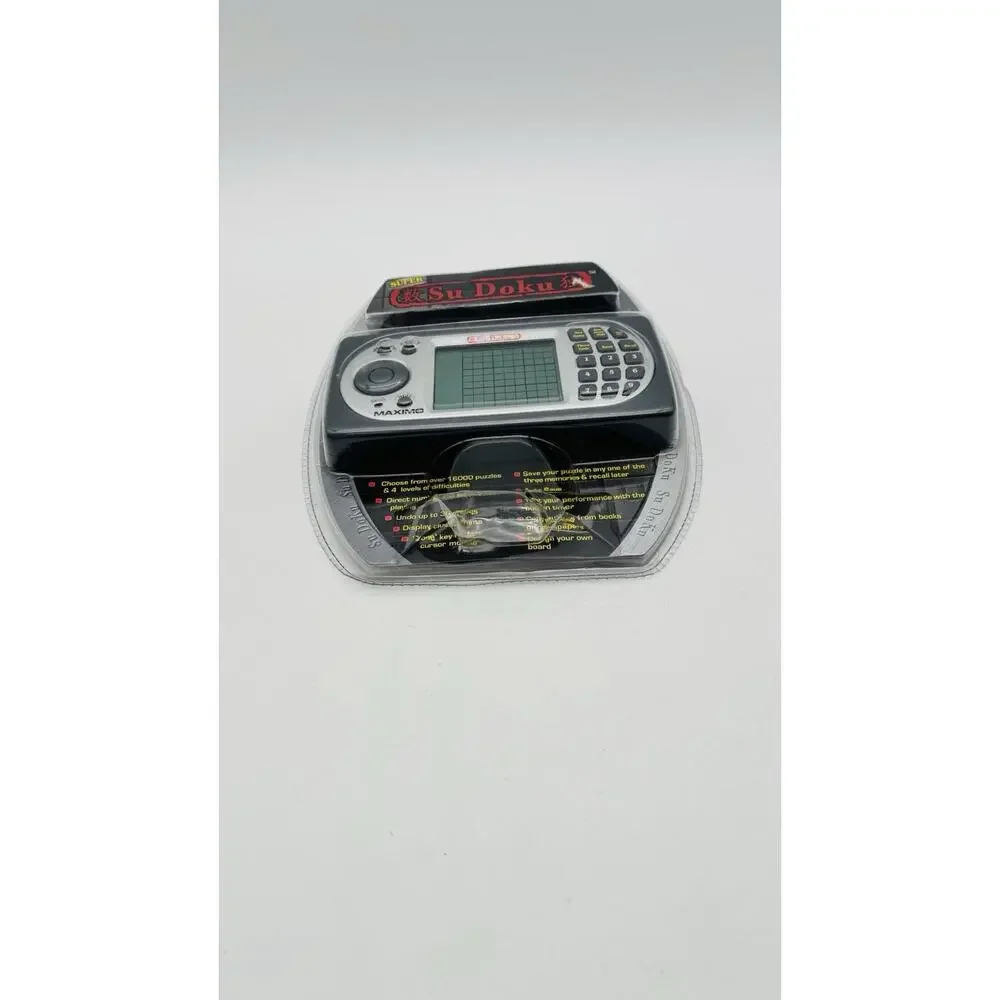 New Maximo Super Sudoku Handheld Electronic Puzzle Game - 16,000+ Puzzles Sealed